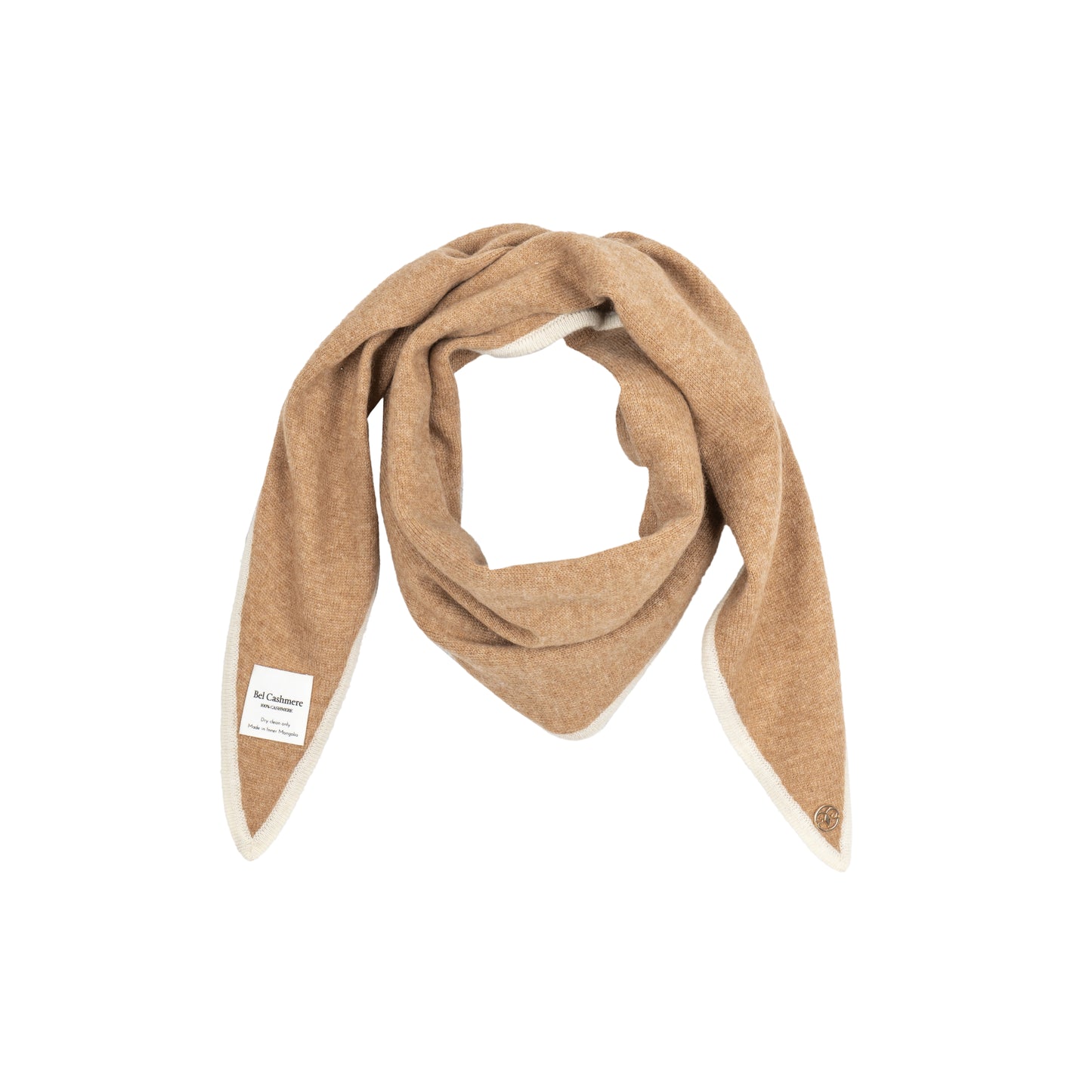 Pañuelo Leonora de cashmere camel