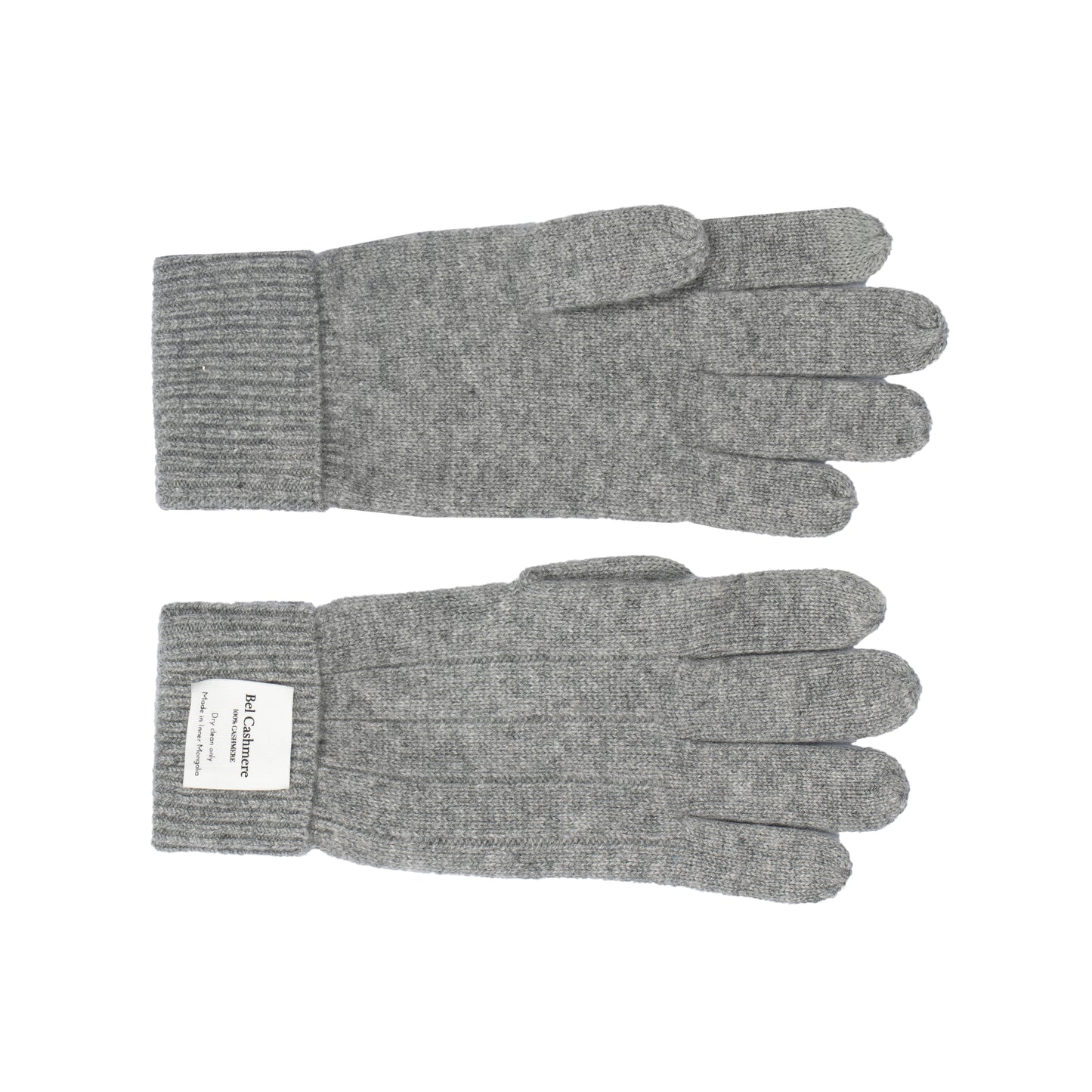 graue Herrenhandschuhe mit doppeltem Stulpen