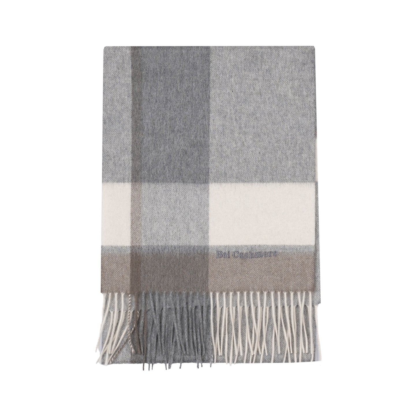 Red stripe cashmere scarf