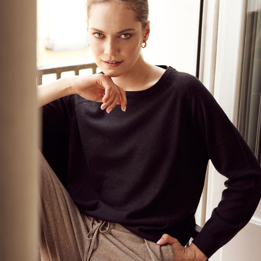Schwarzes Chelsea-Pullover