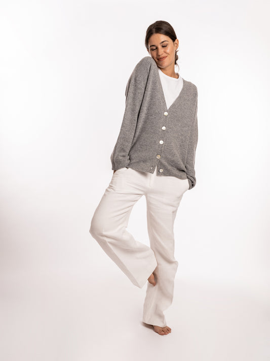 Eva graue Strickjacke