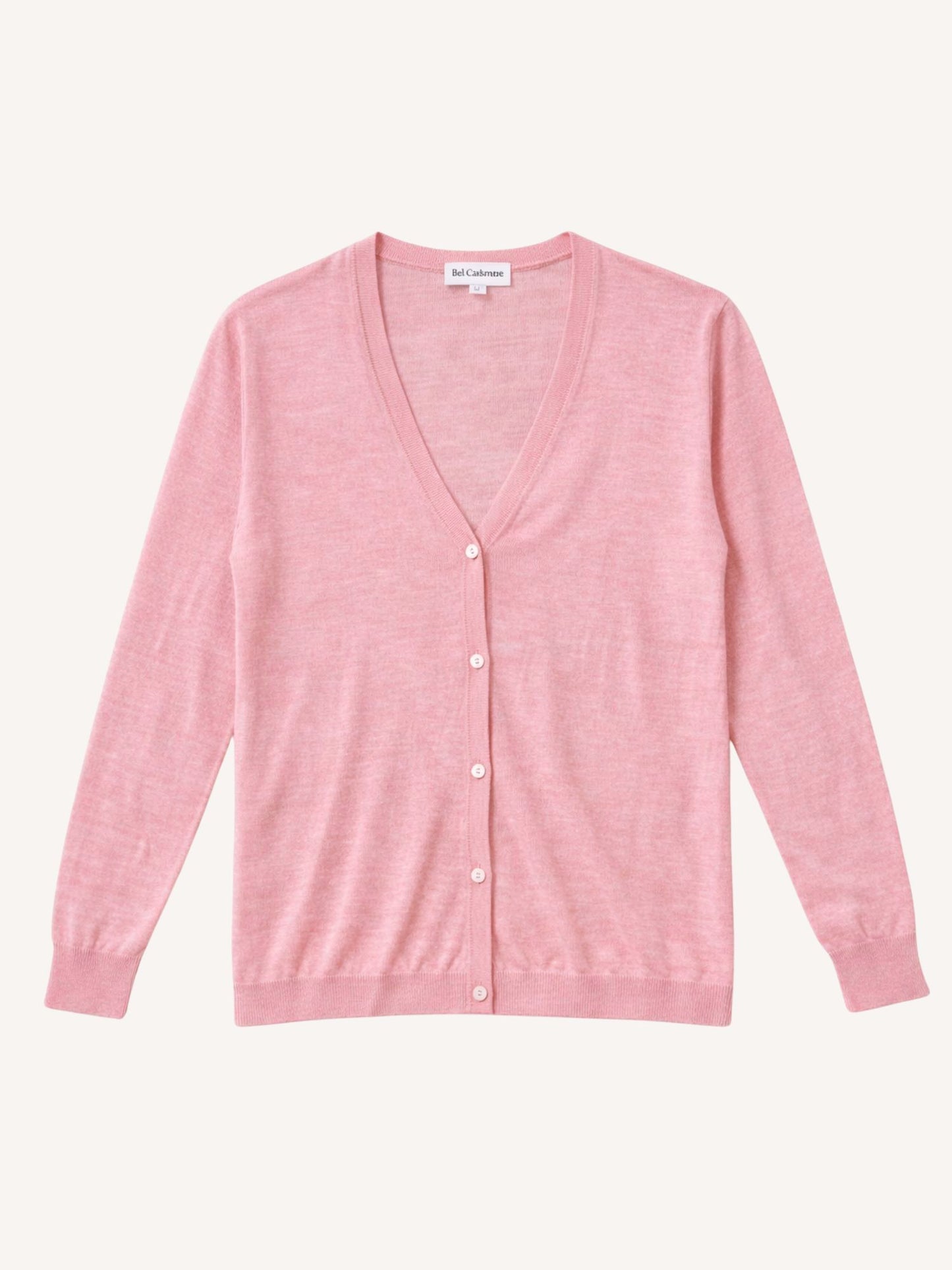 Nelly ultra-thin pink cardigan