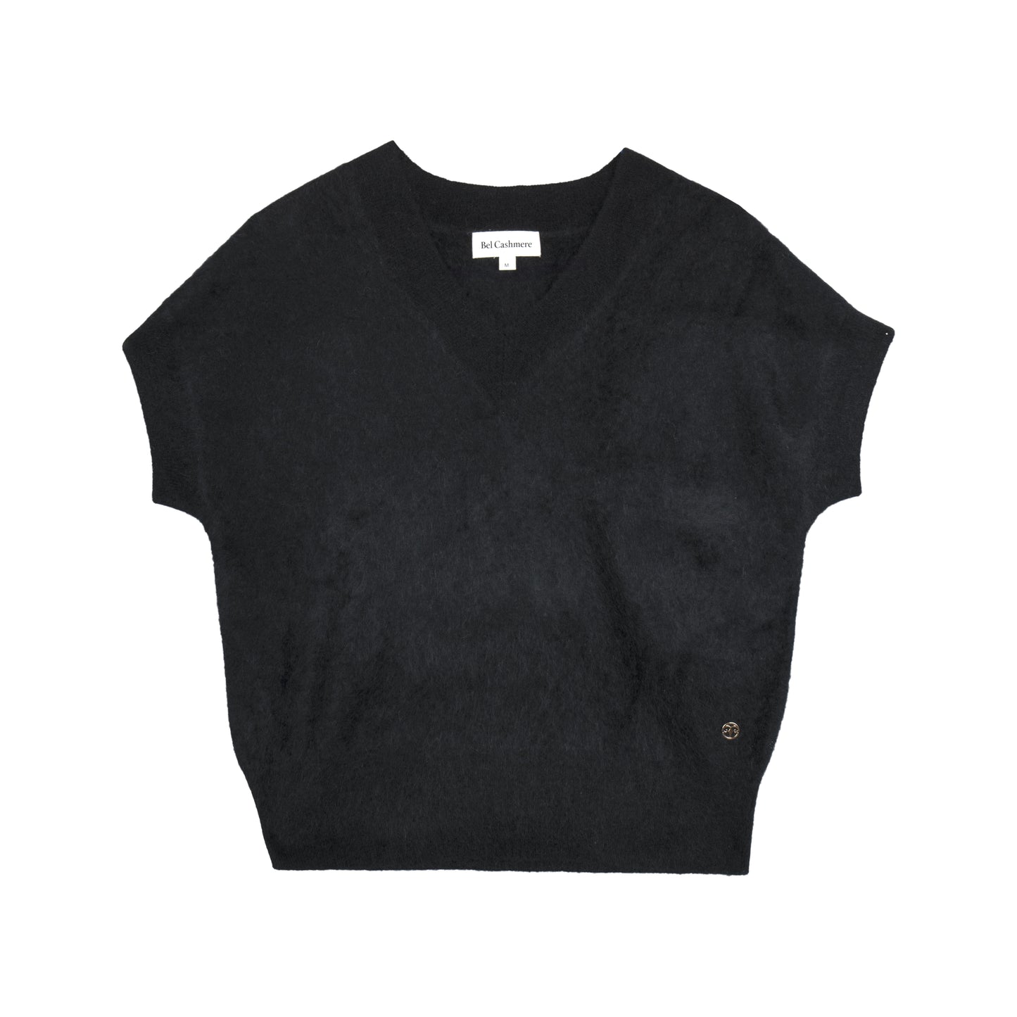 Jersey Melissa negro de brushed cashmere