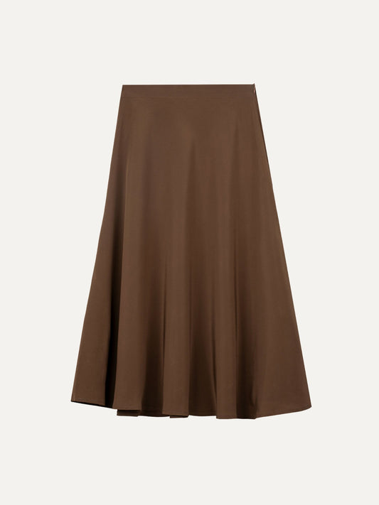 Allegra brown silk skirt