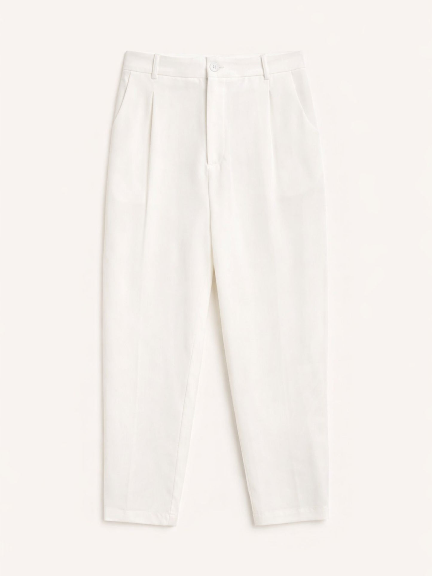 Pantalón Milán de pinzas de crêpe crudo