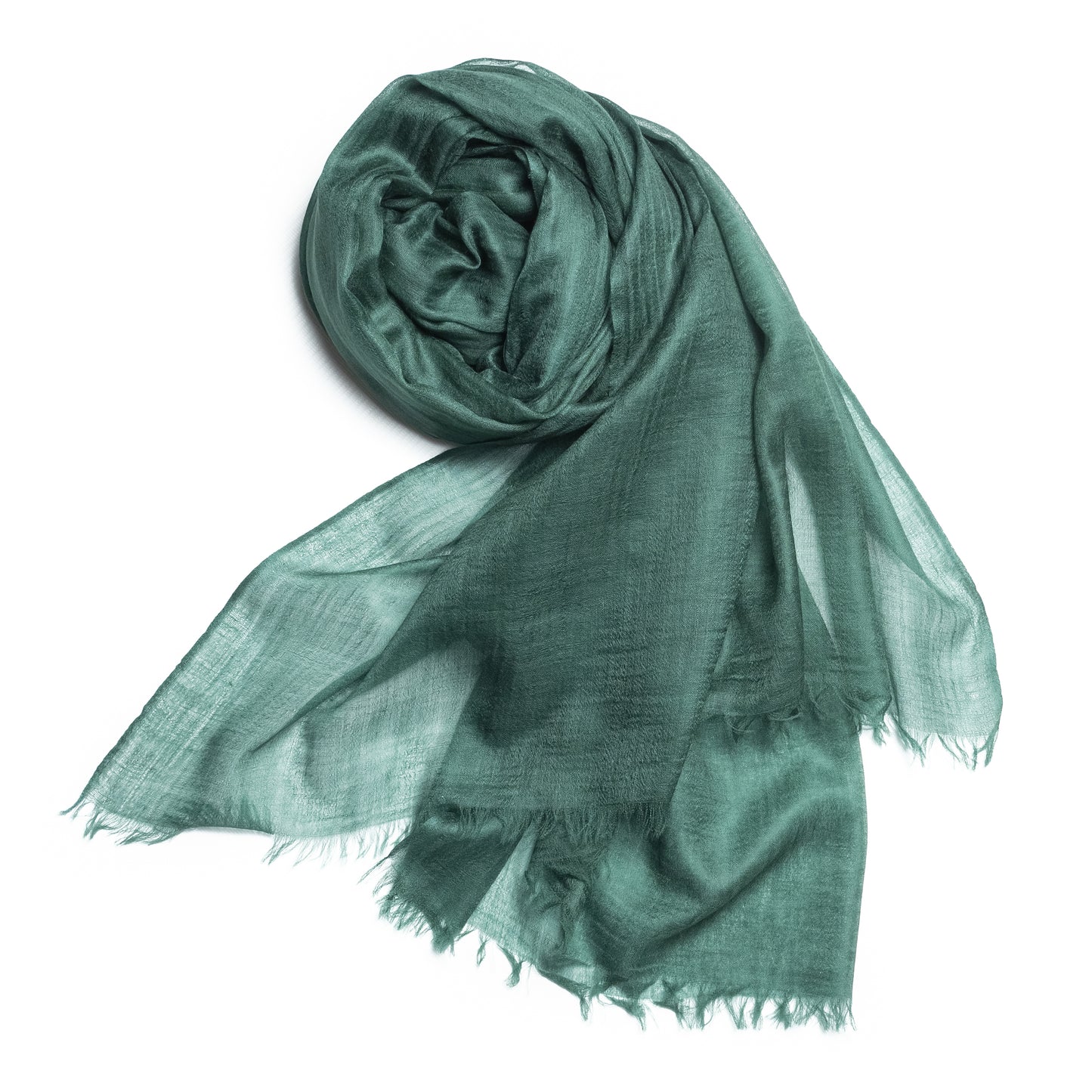 fular ultra fino de cashmere en color verde oscuro
