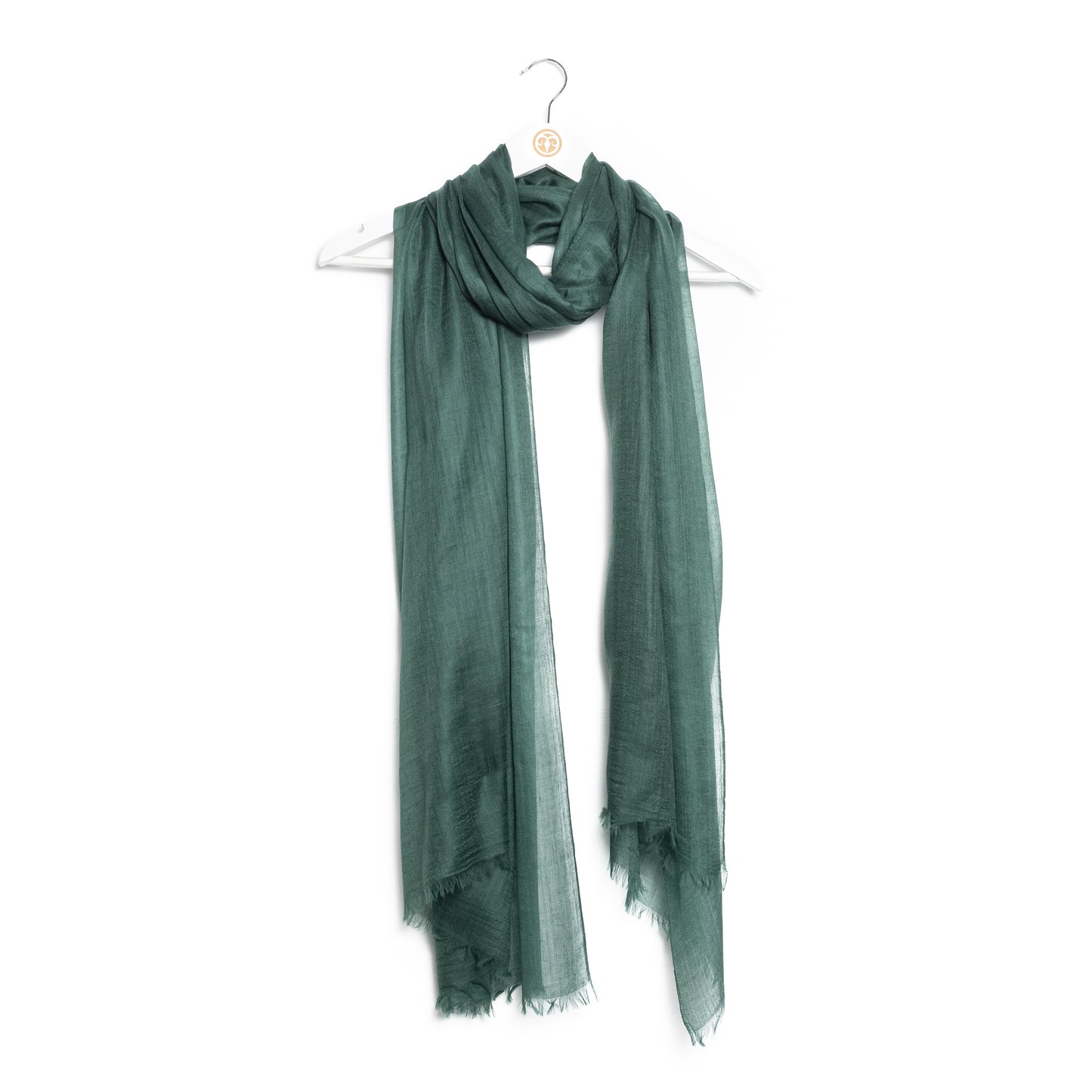 fular ultra fino de cashmere en color verde oscuro