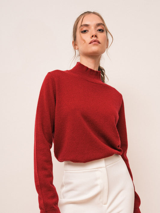 Burgunderpullover Odette