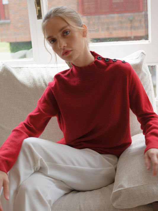 Burgunderpullover Odette