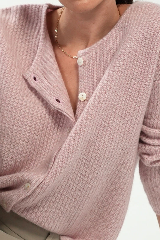 Camille – Strickjacke in Rosa-Jaspis
