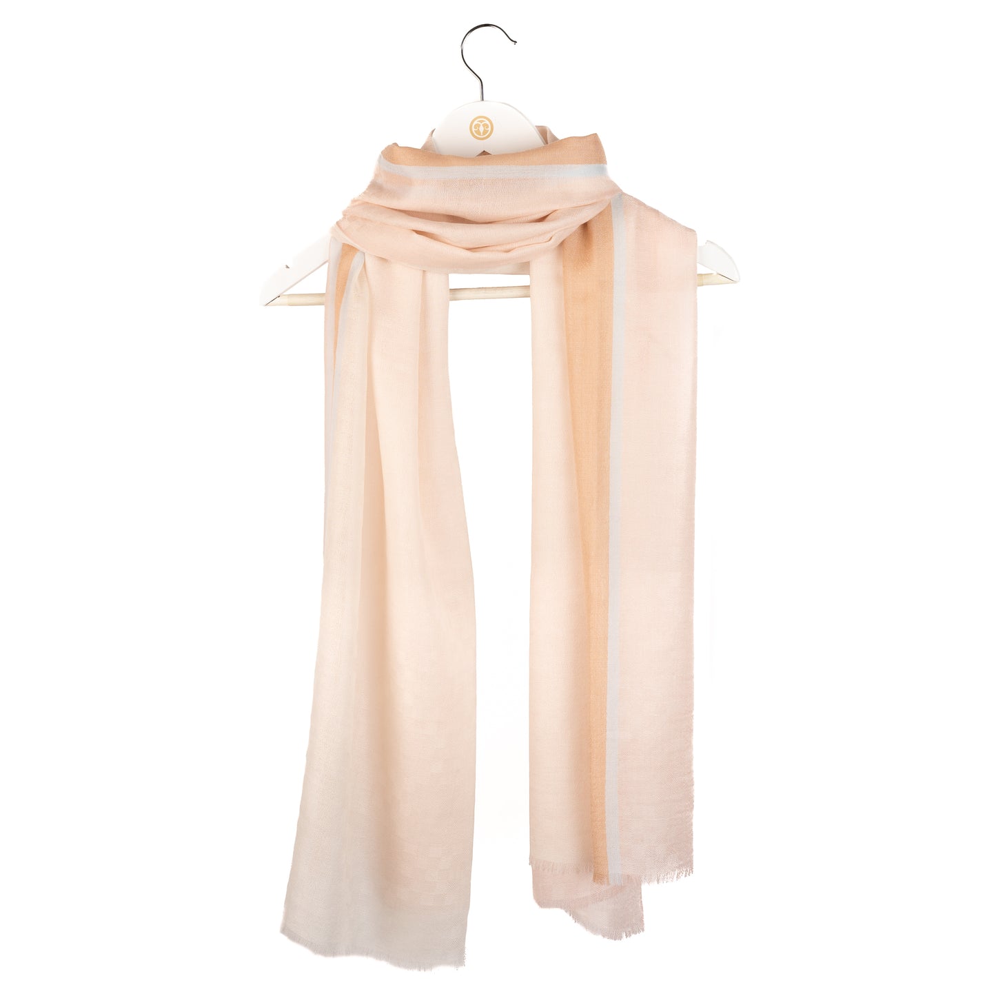 fular fino de cashmere en color rosa claro