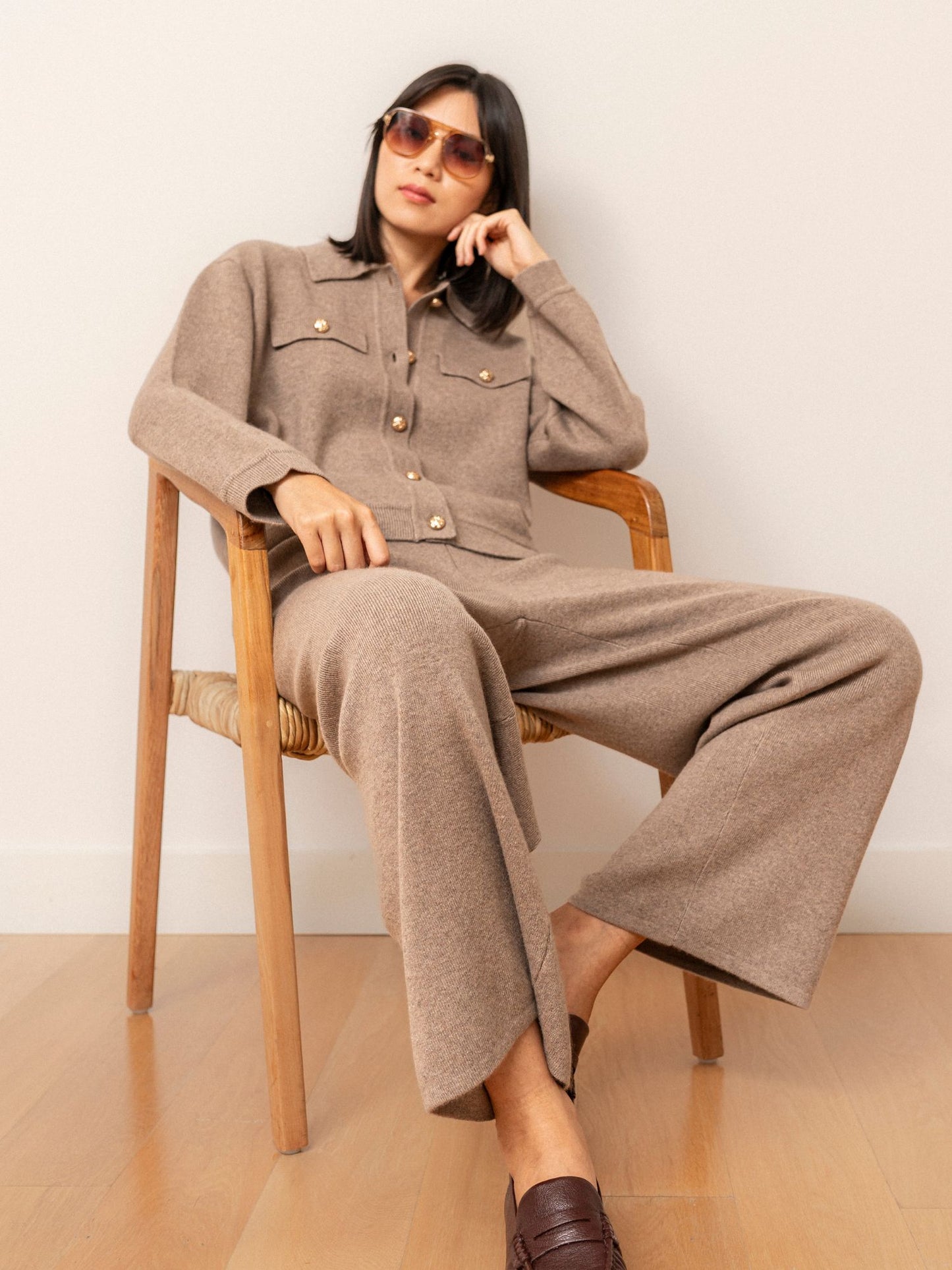 Kaschmirhose Erin in tan