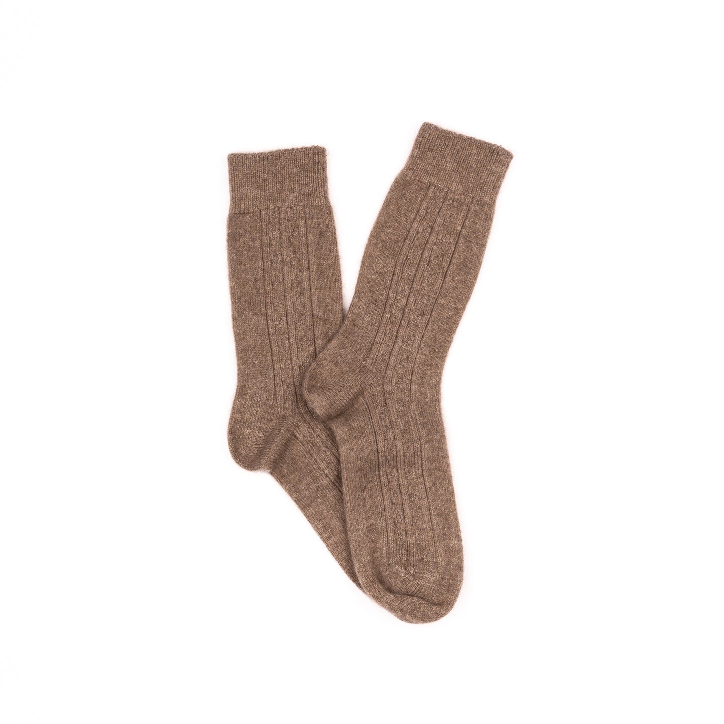 Calcetines de cashmere ochos marrón orgánico
