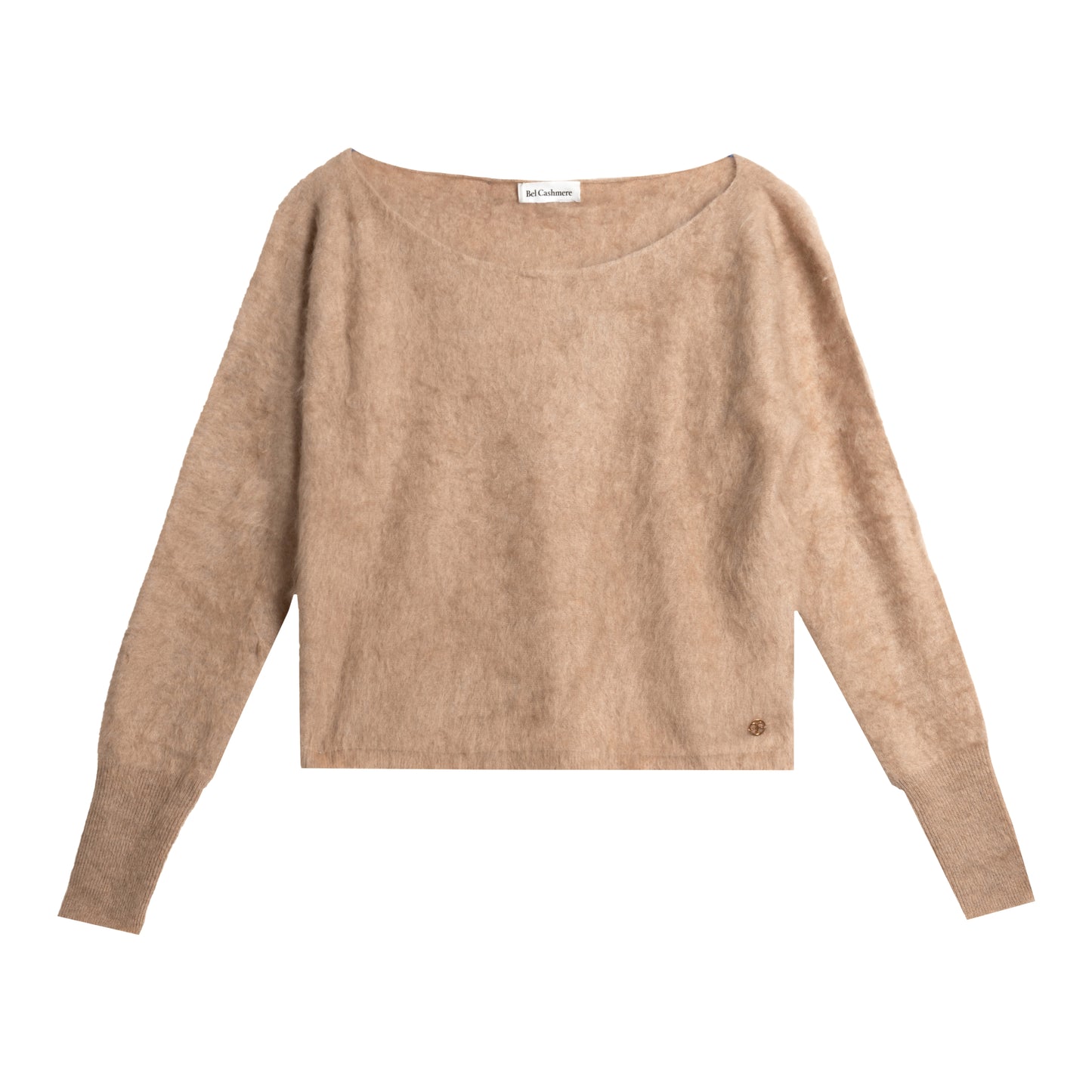 Claudia gebürsteter beigefarbener Pullover