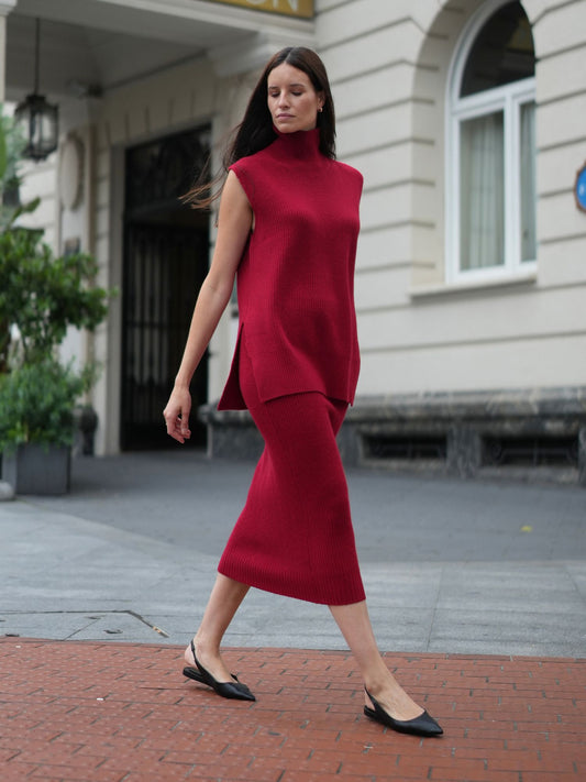 Keira dark red skirt