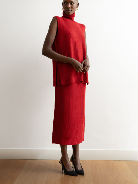 Keira dark red skirt
