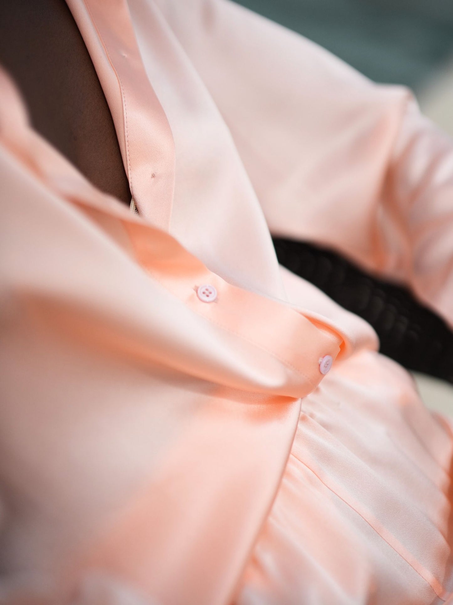 Diana peach silk blouse
