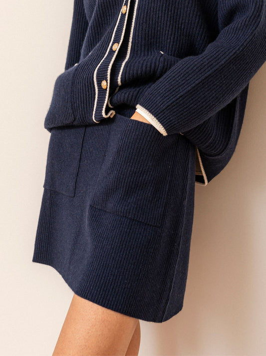 Sylvie navy skirt
