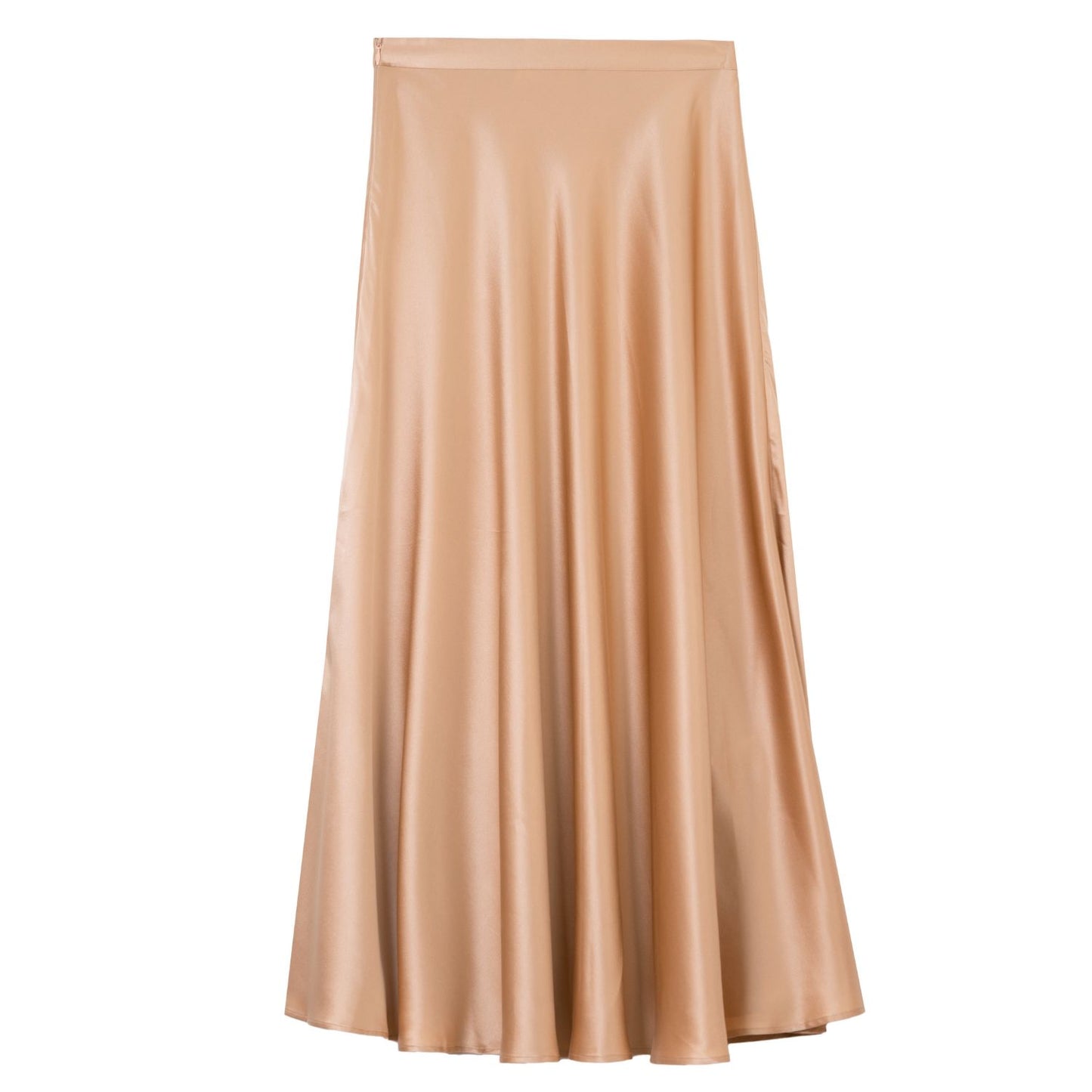 Falda Victoria de seda latte