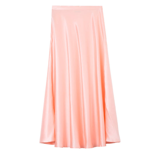 Falda Victoria de seda melocotón