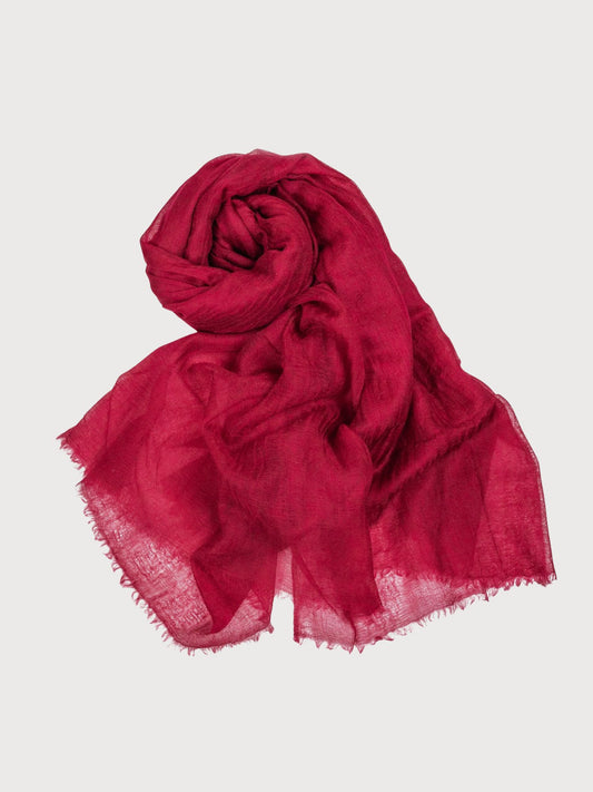 fular ultra fino de cashmere burdeos