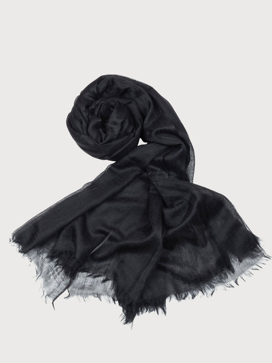 fular ultra fino de cashmere negro