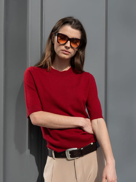Kastanienbraunes Roma-Pullover