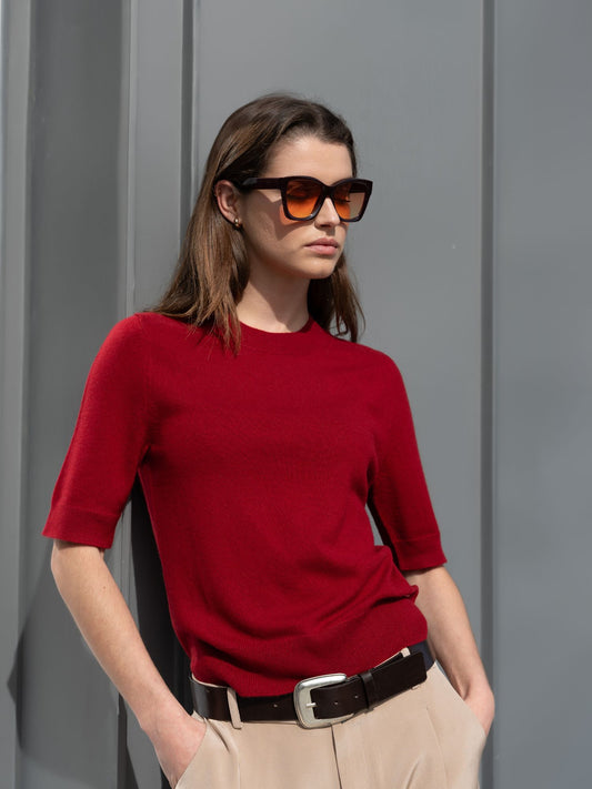 Kastanienbraunes Roma-Pullover