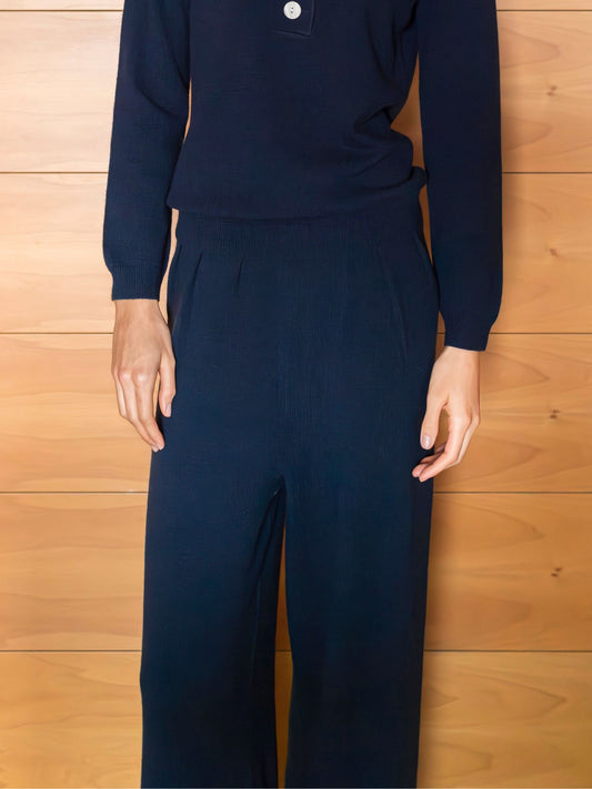 Erin navy knit pants