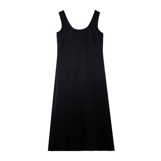 Olivia black silk dress