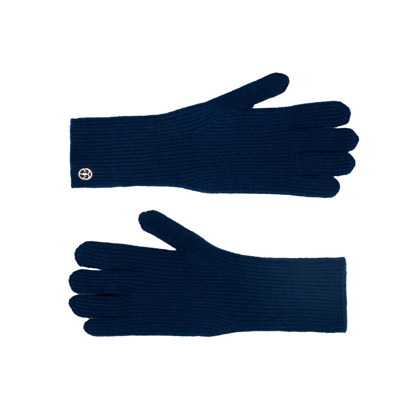 Guantes de hombre canalé azul denim