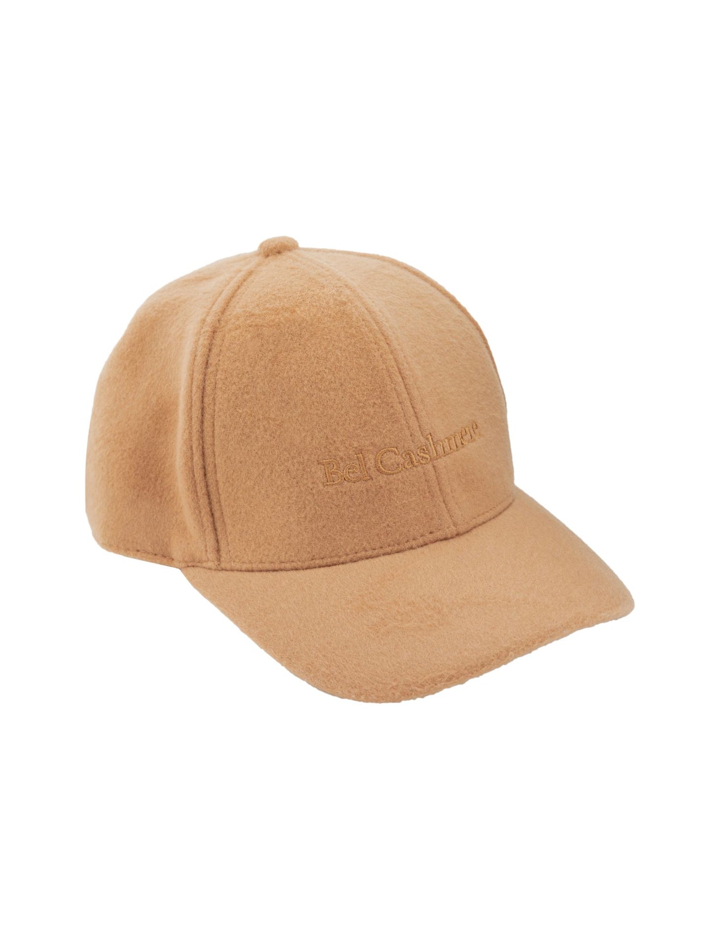 Gorra de lana y cashmere camel