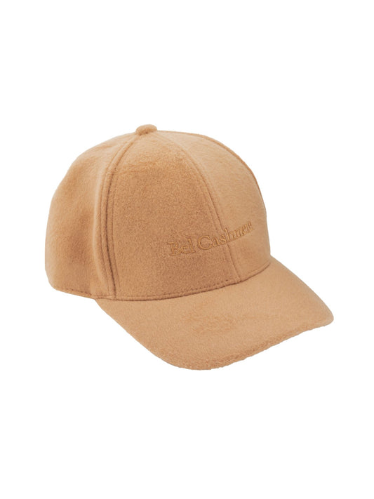 Gorra de lana y cashmere camel