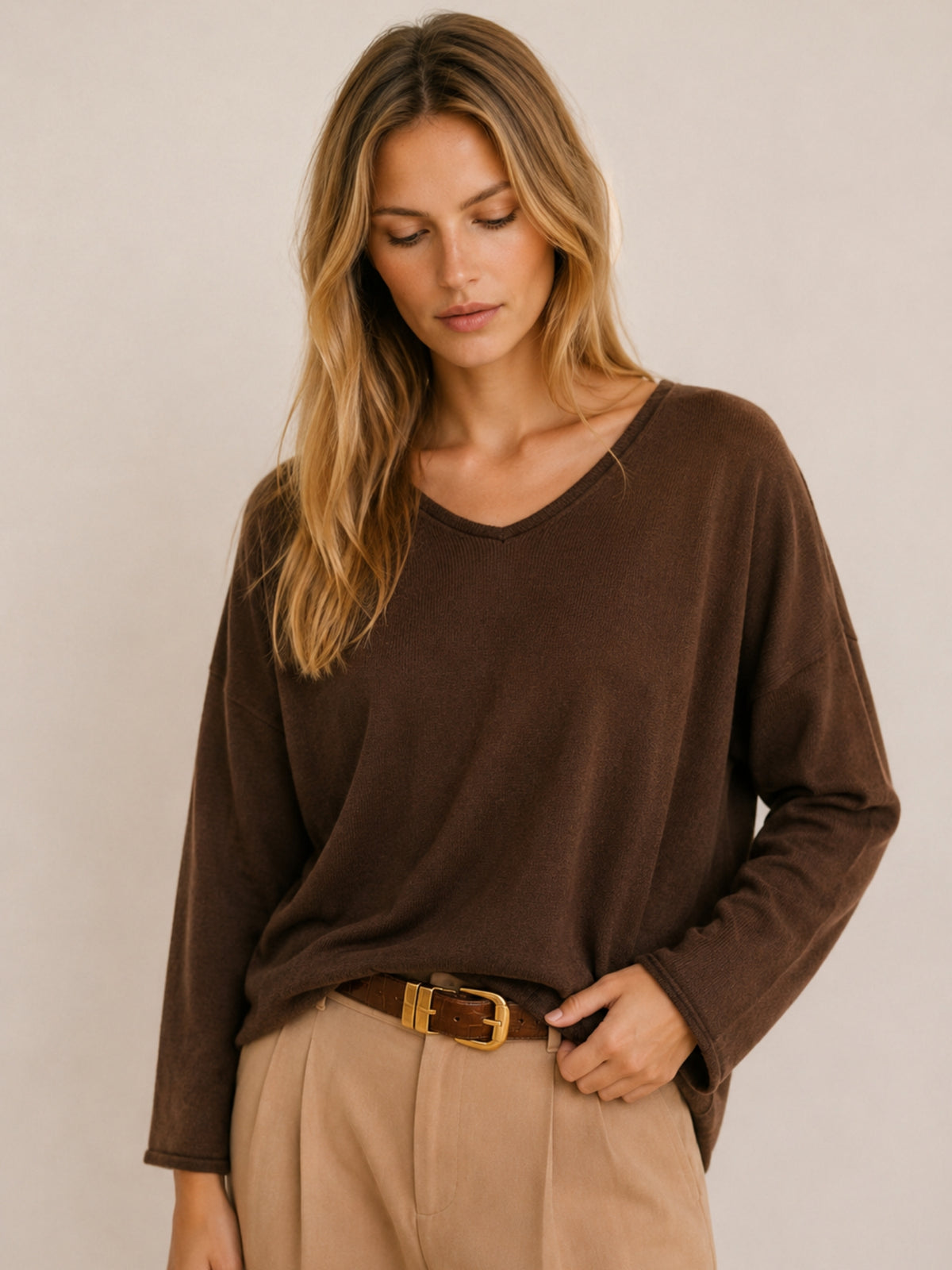Anais brauner Pullover