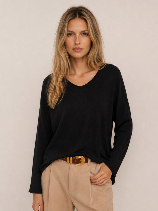 Anais schwarzer Pullover