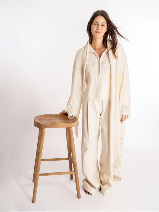 Chal Sienna cashmere blanco