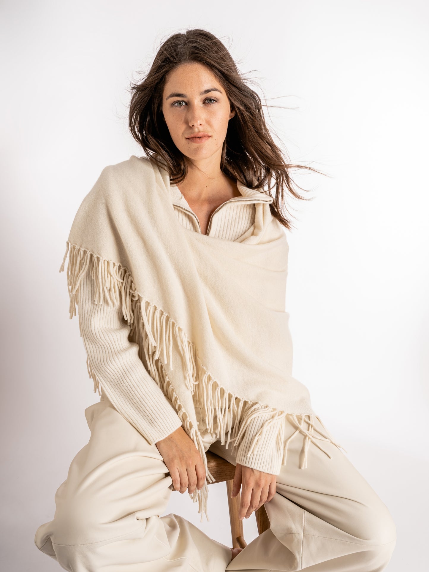 Chal Sienna cashmere blanco