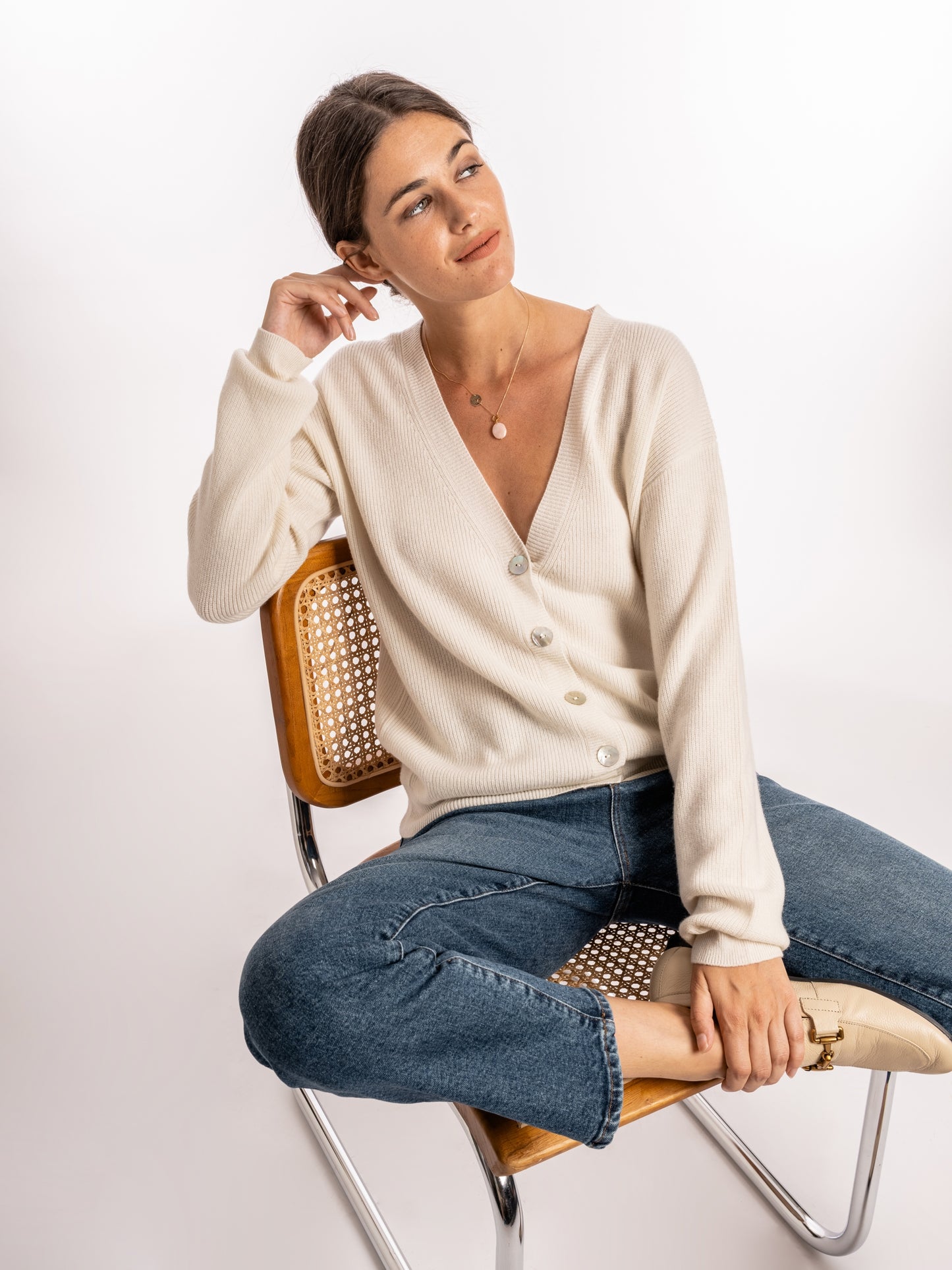Cárdigan Eva blanco