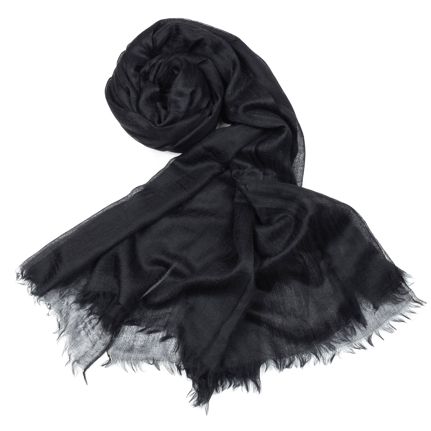 fular ultra fino de cashmere negro