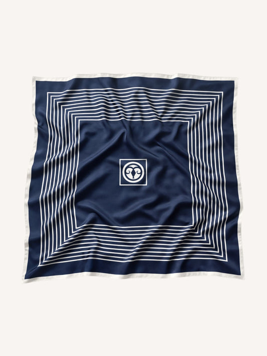 Pañuelo Biarritz de seda marino