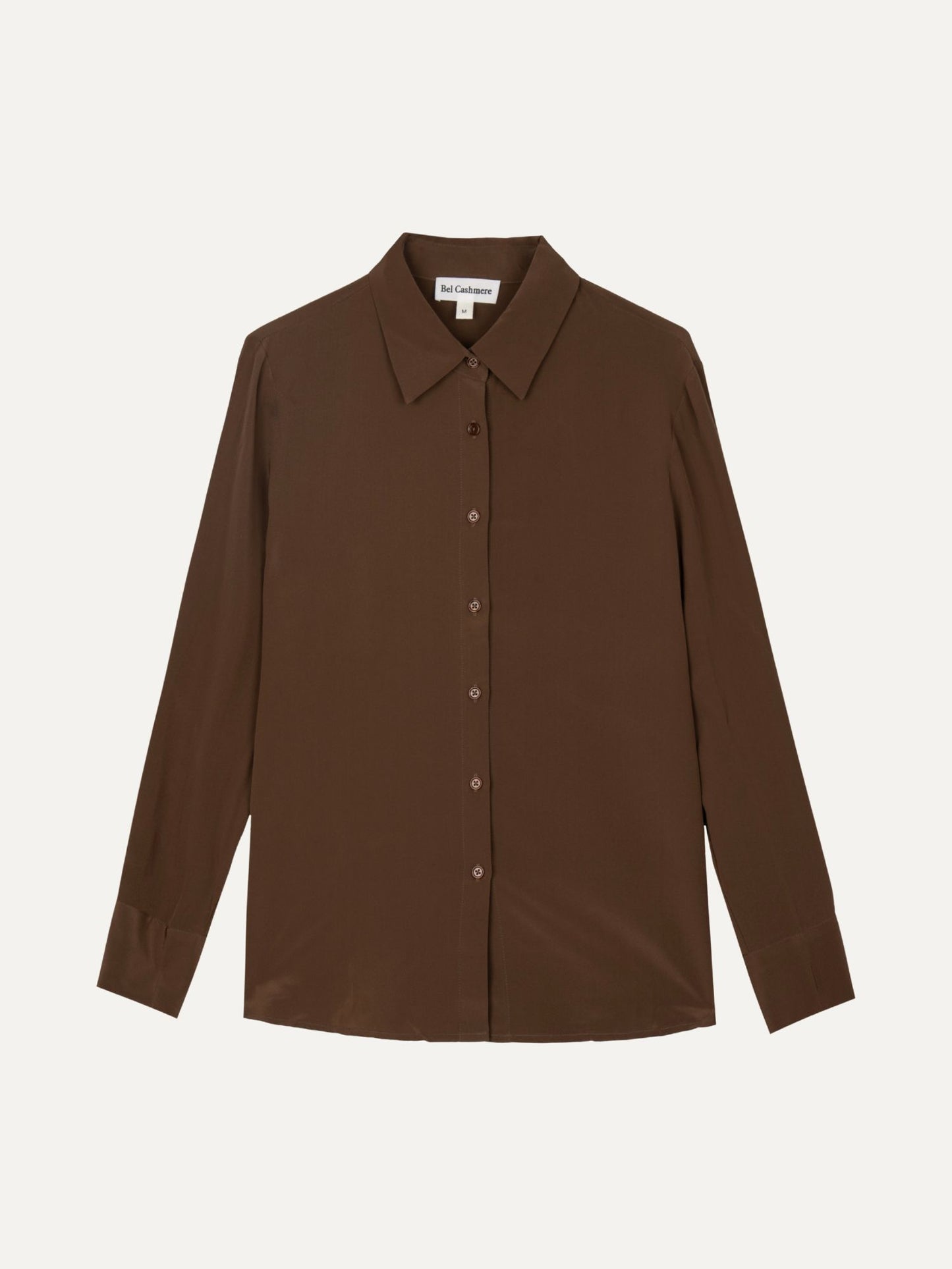 Blusa Bianca de seda marrón