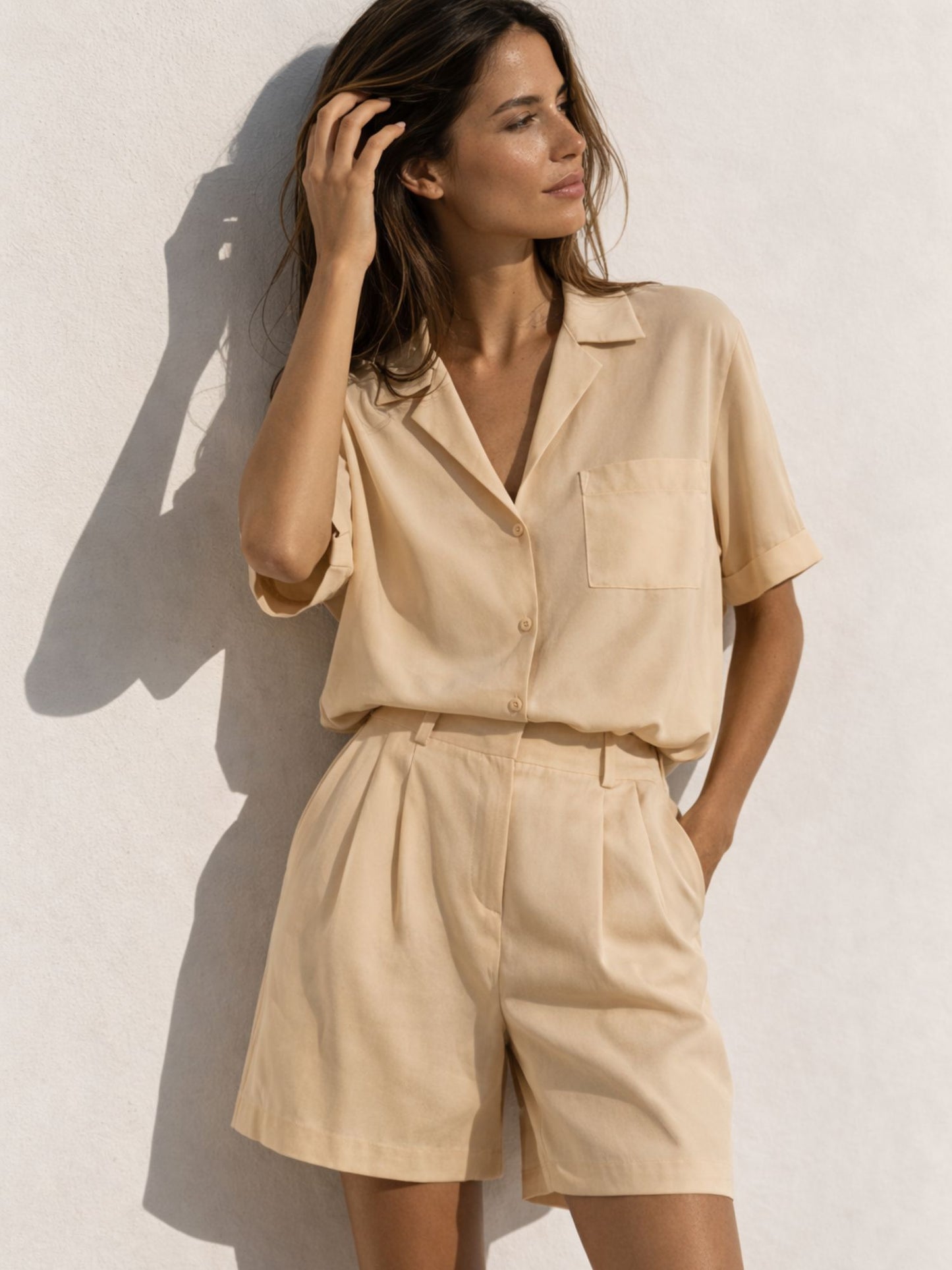 Bermudashorts aus Vivienne-Seide