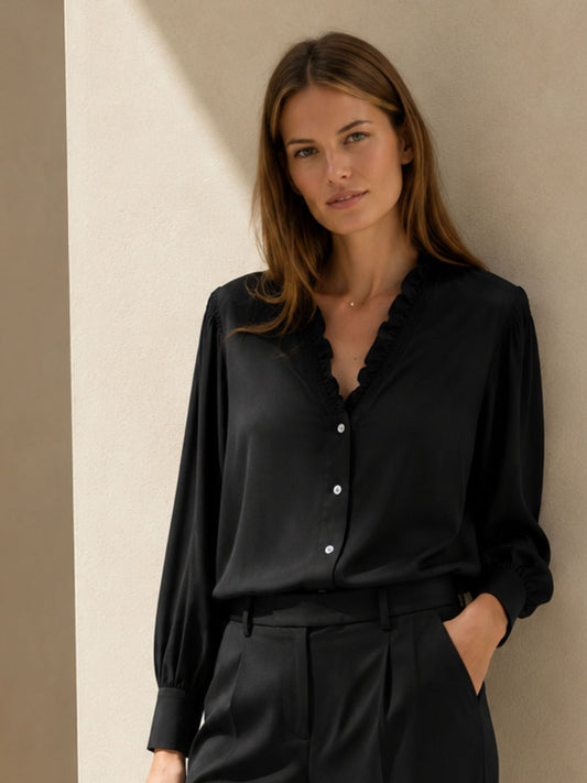 Lauren schwarze Bluse
