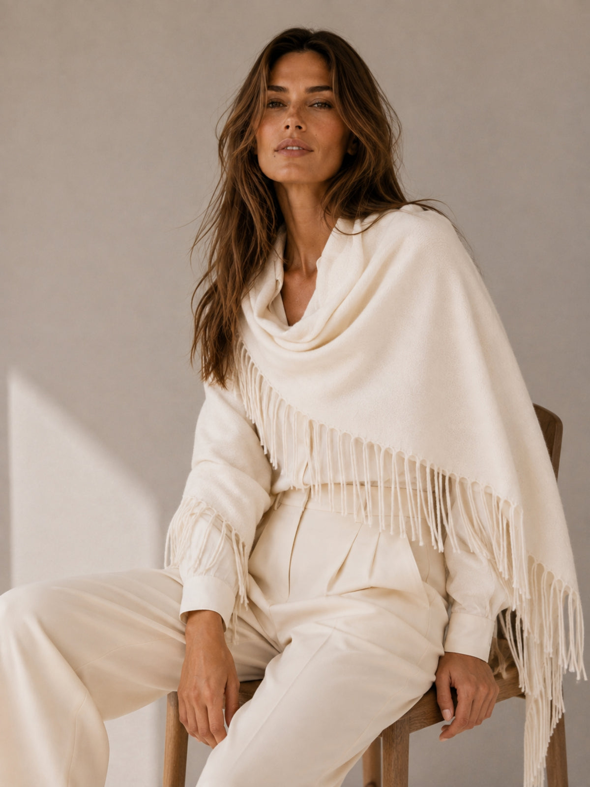 Chal Sienna cashmere blanco
