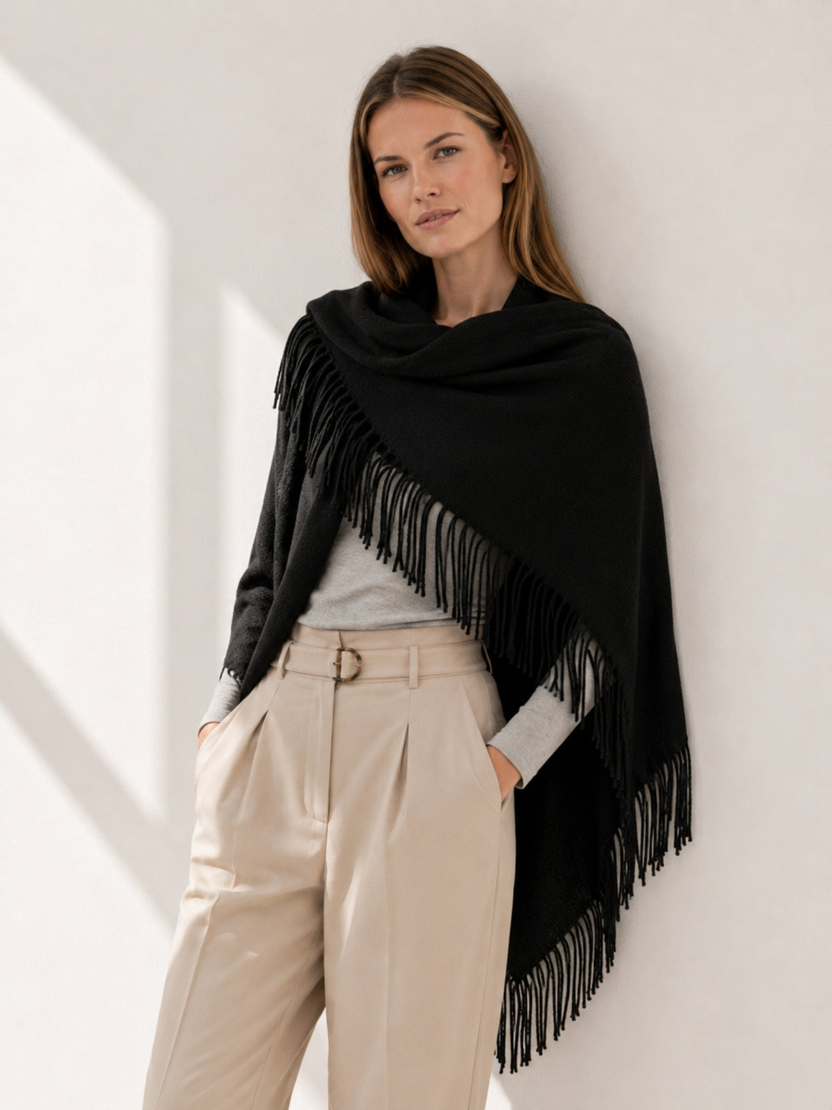 Chal Sienna cashmere negro