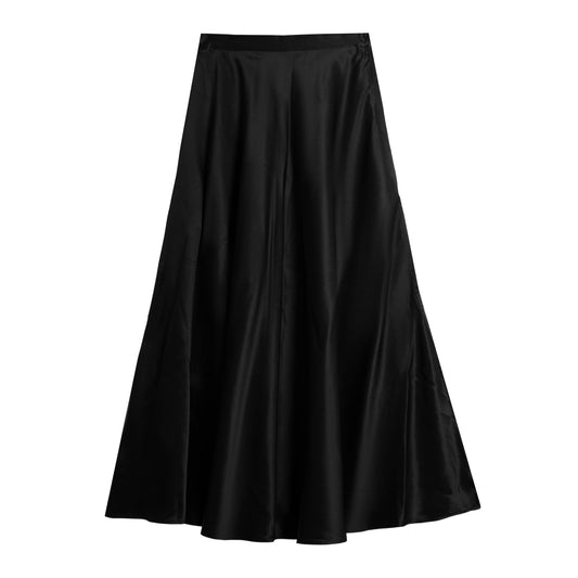 Falda Victoria de seda negra