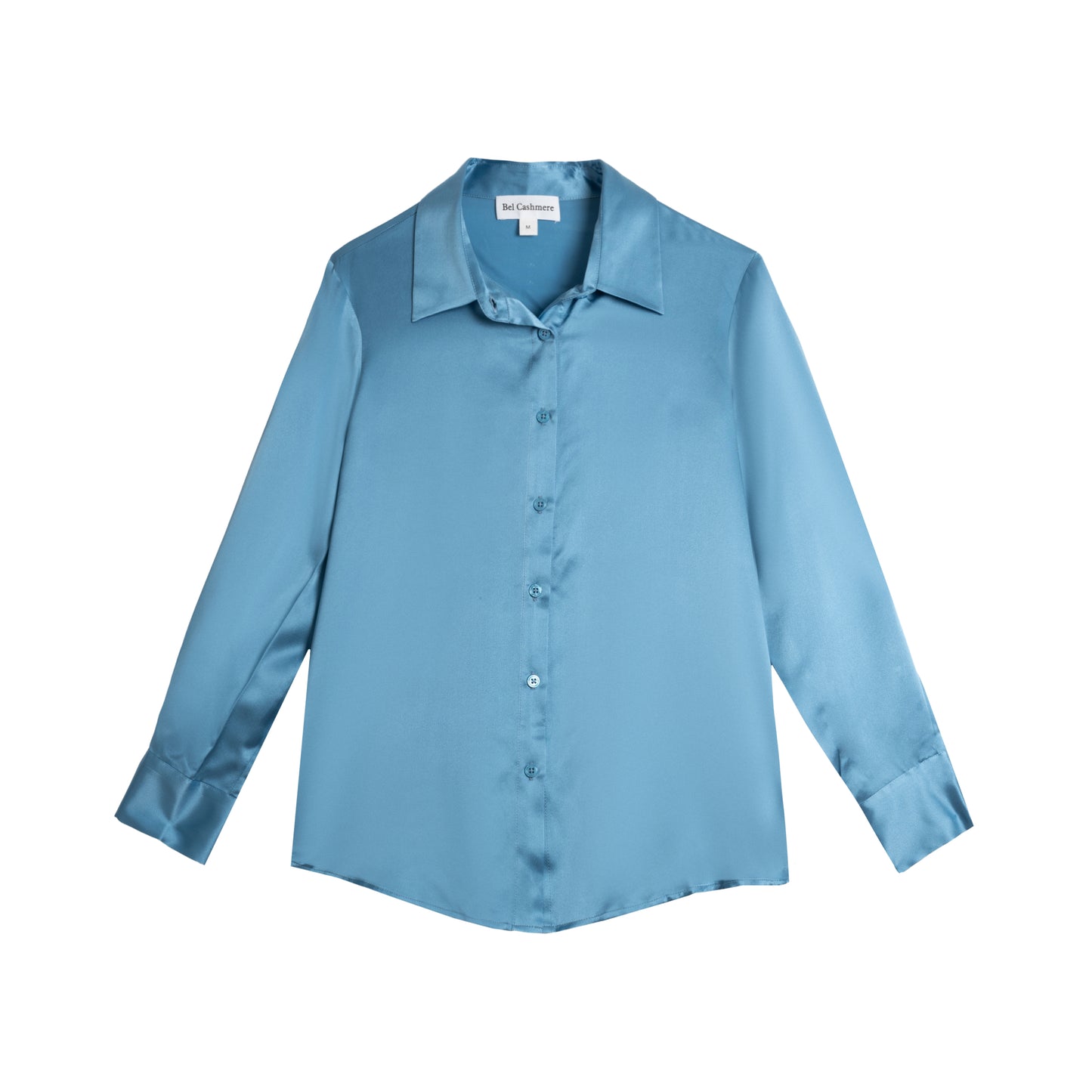 Blusa Diana de seda azul