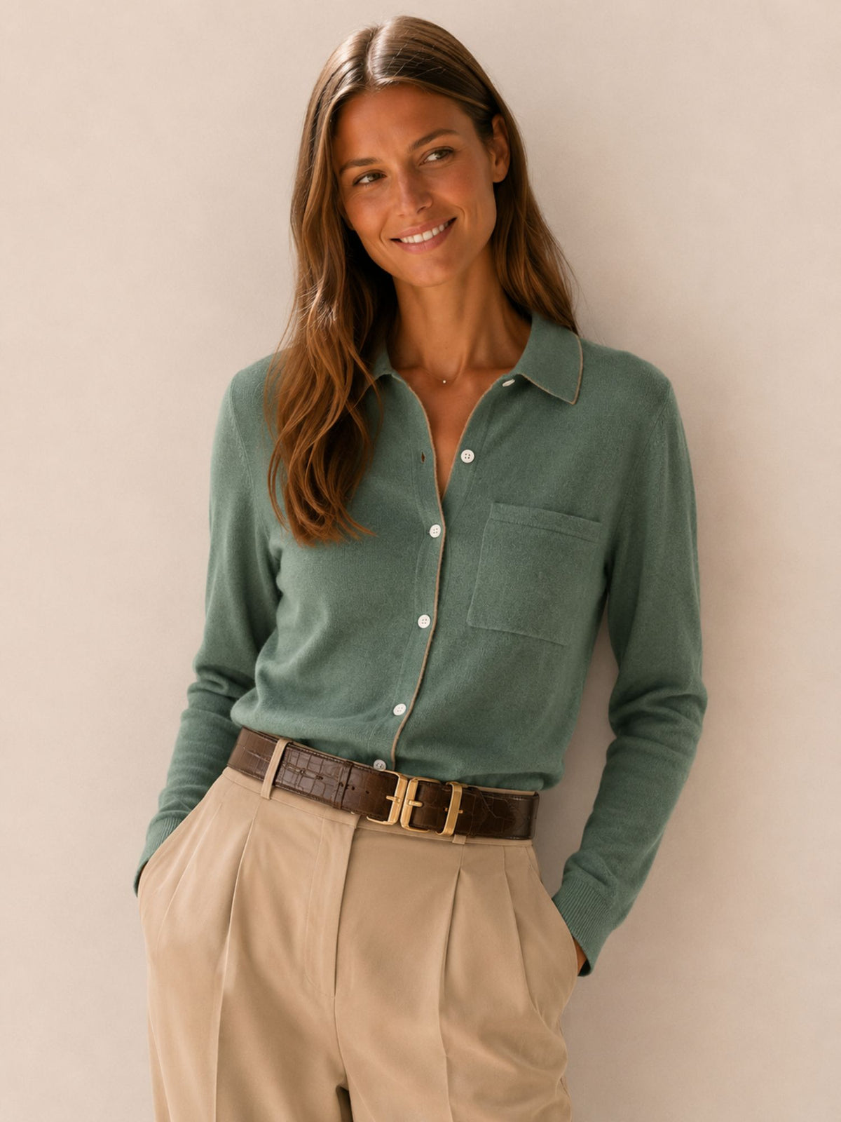 Cardigan Denis – Grün