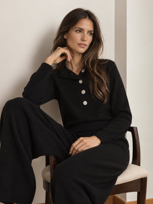 Schwarzer Emi-Pullover