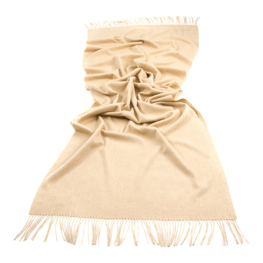 Estola/ Bufanda grande con flecos beige